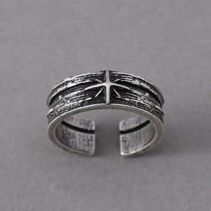 Avant  Bague Punk Rock "Étoile du Néant"