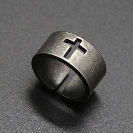 Avant Bague Rock Minimal "Croix Oubliée"