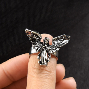 Bague Punk Rock "Ange de l’Ombre"