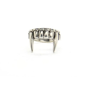 Avant Bague Punk Rock "Croc Sauvage"