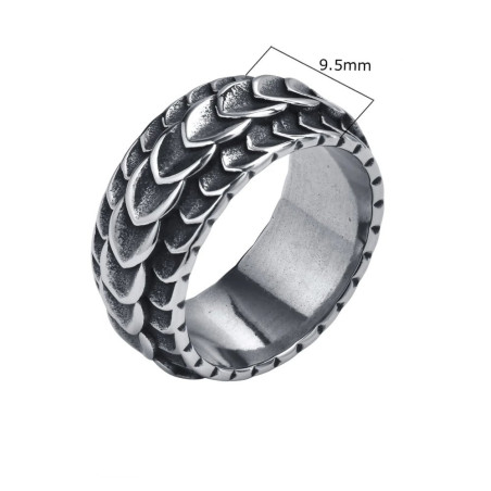 Dimensioon de la Bague Écailles du Dragon Armure Sombre