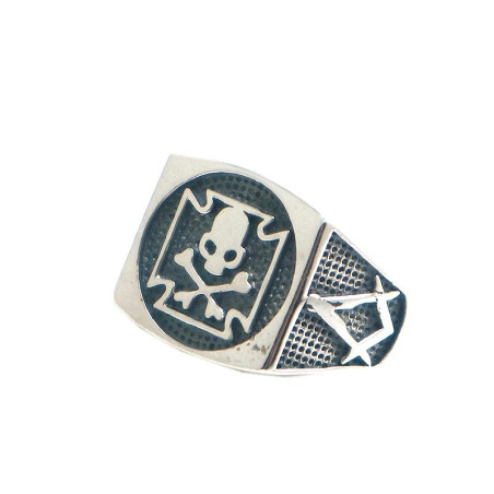 Bague Tête de Mort - Sceau du Chaos "Crâne & Lames"