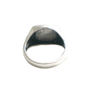 Vue Arrière  Bague Tête de Mort - Sceau du Chaos "Crâne & Lames"