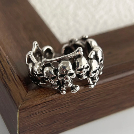 Avant Bague Tête de Mort Légion Macabre - en Argent  Sterling 925
