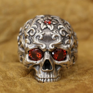 Avant Bague Tête de Mort "Crâne Impérial" - en Argent  Sterling 925