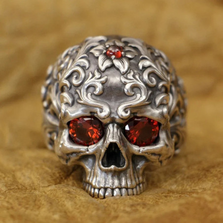 Avant Bague Tête de Mort "Crâne Impérial" - en Argent  Sterling 925