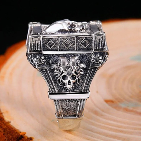 Avant Bague Tête de Mort "Sanctuaire Sombre"