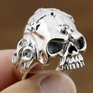 Bague Tête de Mort "Crâne des Croisades"