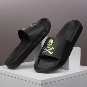 Claquettes Tête de Mort – Jolly Bones - modele couleur crane or