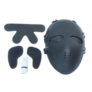 Vue complète du Masque Tête de Mort Airsoft – Ghost Unit - couleur noir