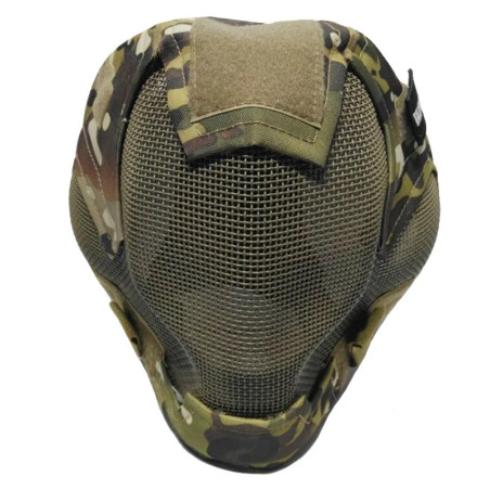 Vue face d u Masque Airsoft Tête de Mort – Predator Camo