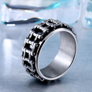 Bague Biker "Chaîne de l'Enfer" Modele 1