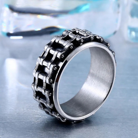 Bague Biker "Chaîne de l'Enfer" Modele 1