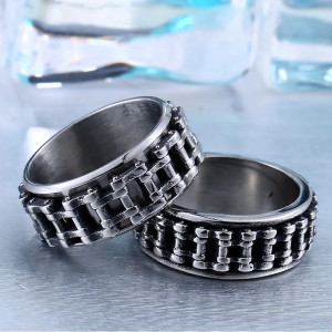Bague Biker "Chaîne de l'Enfer"