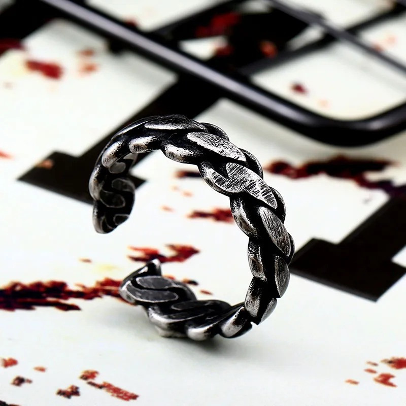 Bague Rock "Chaîne Forgée"