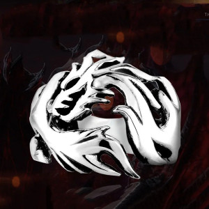 Bague Dragon "Flamme Impériale" Couleur Argent