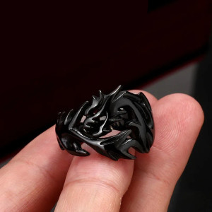 Bague Dragon "Flamme Impériale" - 3 couleurs au choix !