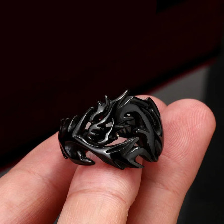 Bague Dragon "Flamme Impériale" - 3 couleurs au choix !