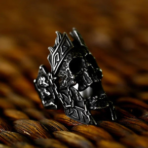 Vue Arrière Bague Tête de Mort "Roi Déchu du Nord"