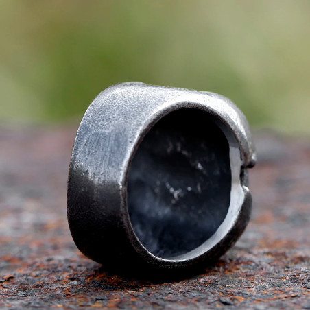Vue Arrière Bague Tête de Mort "Trinité Maudite"