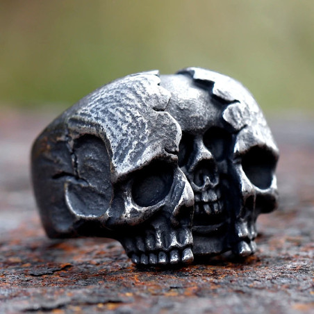 Bague Tête de Mort "Trinité Maudite"