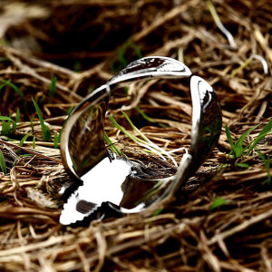 Vue Arrière Bague Tête de Mort "Papillon de l’Ombre"