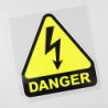 détails Autocollant PVC - Danger de MORT avec symbole haute tension -  15.4 cm x 17 cm