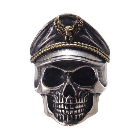 Bague Tête de Mort 'Commandant de l’Ombre' Couleur Noir