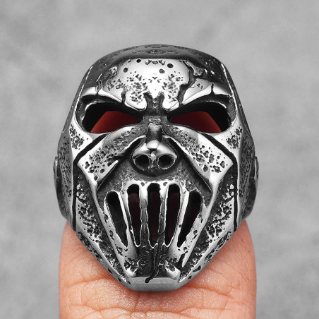 Avant Bague Tête de Mort 'Masque du Rockeur Damné'