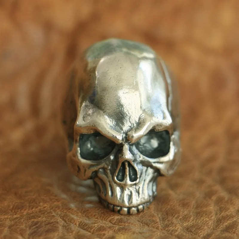 Avant Bague Tête de Mort – "Crâne Fracturé" - en Argent  Stetrling 925 !