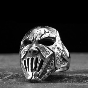 Magnifique Bague Tête de Mort Masque du Rockeur Damné