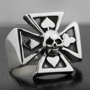 Bague Tête de Mort "Regard de la Chance" - en Argent  Stetrling 925 !