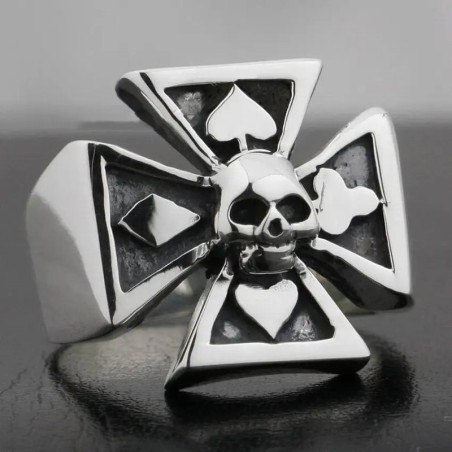 Bague Tête de Mort "Regard de la Chance" - en Argent  Stetrling 925 !