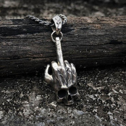 Pendentif tête de mort Horn Heavy Metal