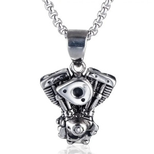 Collier Moteur Biker "Cœur de V-Twin"