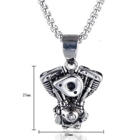 Dimensions Collier Moteur Biker "Cœur de V-Twin"