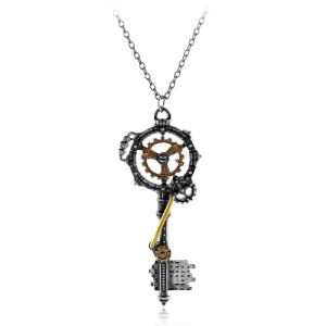 Avant Collier Steampunk "Clé du Mécanisme Oublié"