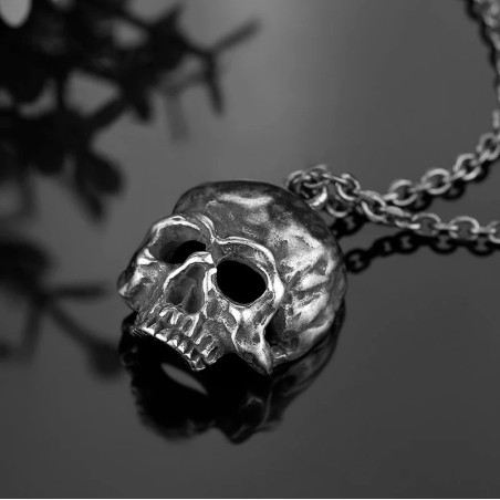 Vue générale Collier Tête de Mort "Crâne Brutaliste"