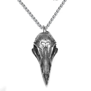 Vue générale Collier Crâne de Corbeau "Corbeau des Ombres"