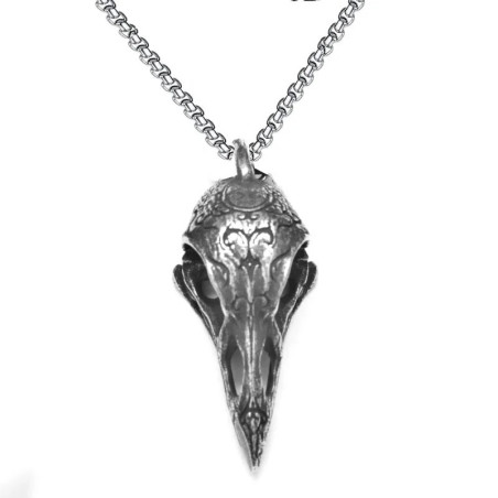 Vue générale Collier Crâne de Corbeau "Corbeau des Ombres"