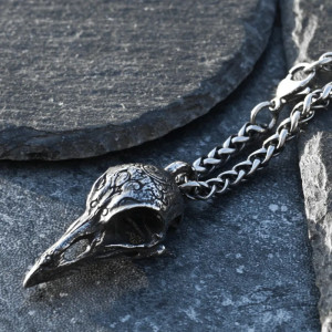 Collier Crâne de Corbeau "Corbeau des Ombres"