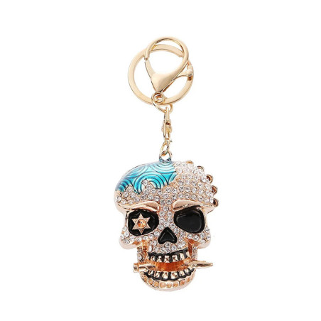 Porte-Clé Tête de Mort "Crâne Bling Vénéneux" Modele 2