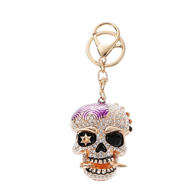 Porte-Clé Tête de Mort "Crâne Bling Vénéneux" Modele 4