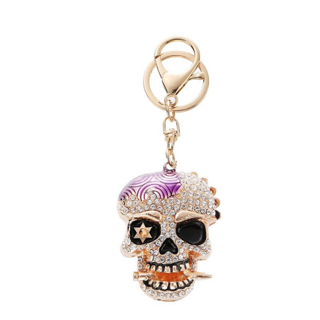 Porte-Clé Tête de Mort "Crâne Bling Vénéneux" Modele 4