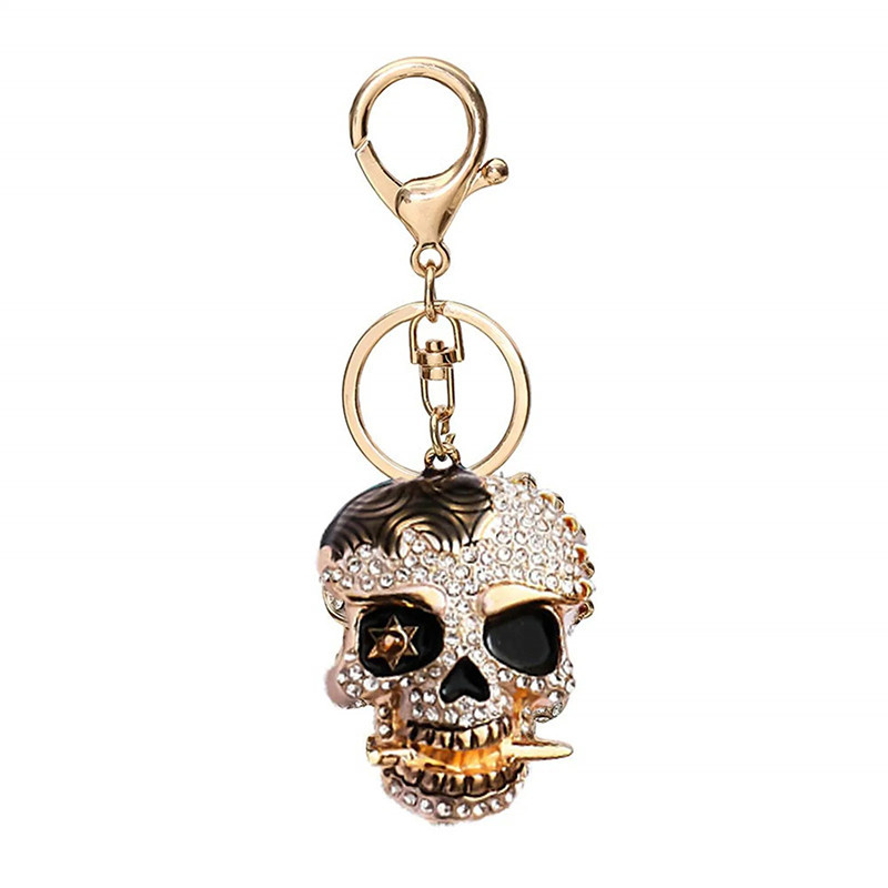 Porte-Clé Tête de Mort "Crâne de Luxe Rebelle"Modele 2