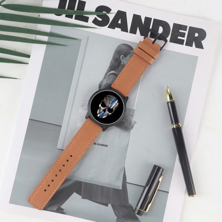 Montre Tête de Mort ""Skull Patriot Black Line" modele 1