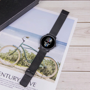 Montre Tête de Mort ""Skull Patriot Black Line" modele 3