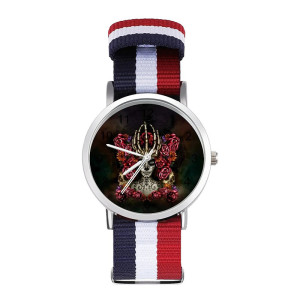 Montre Tête de Mort ""Reine des Roses Sombres""