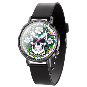 Montre Tête de Mort "Calavera Jardin Éternel"