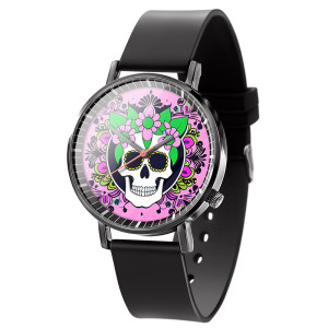 Montre Tête de Mort ""Calavera Pop Acidulée""